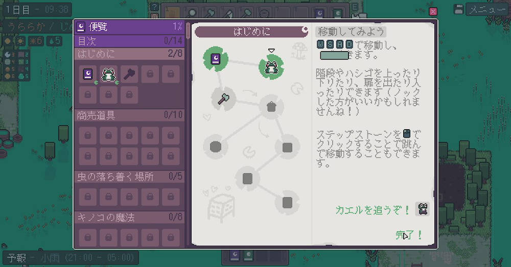 Mudborneのガイド、チュートリアルが歩き方から丁寧に教えてもらえる