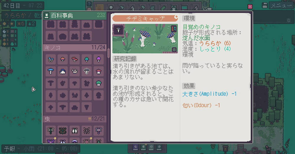 チヂミキャップの図鑑